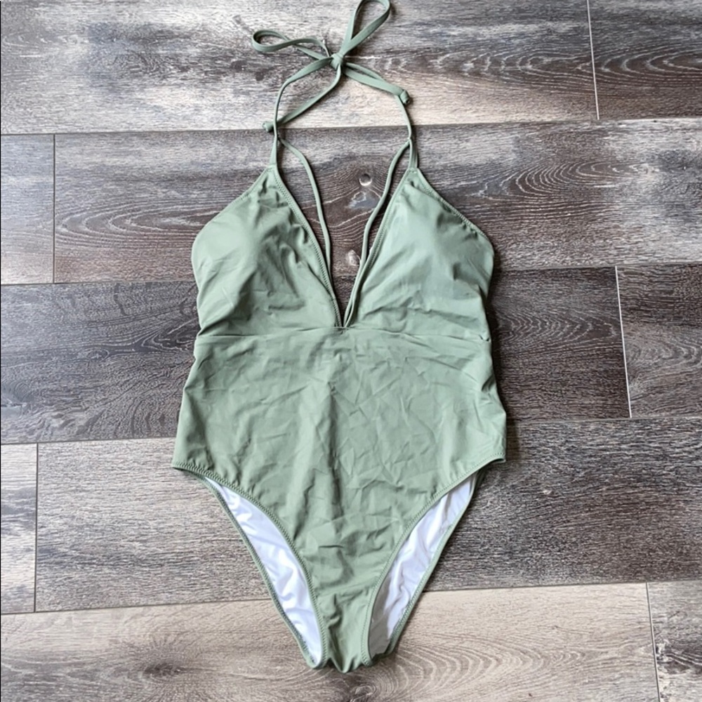 Forest Green One Piece Swim Suit